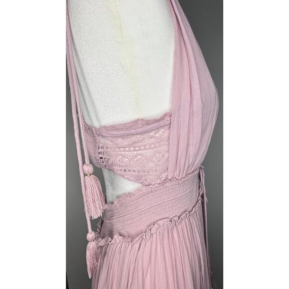 Free People Womens L Santa Maria Feminine Summer Flowy Boho Festival Maxi Dress - Picture 7 of 12